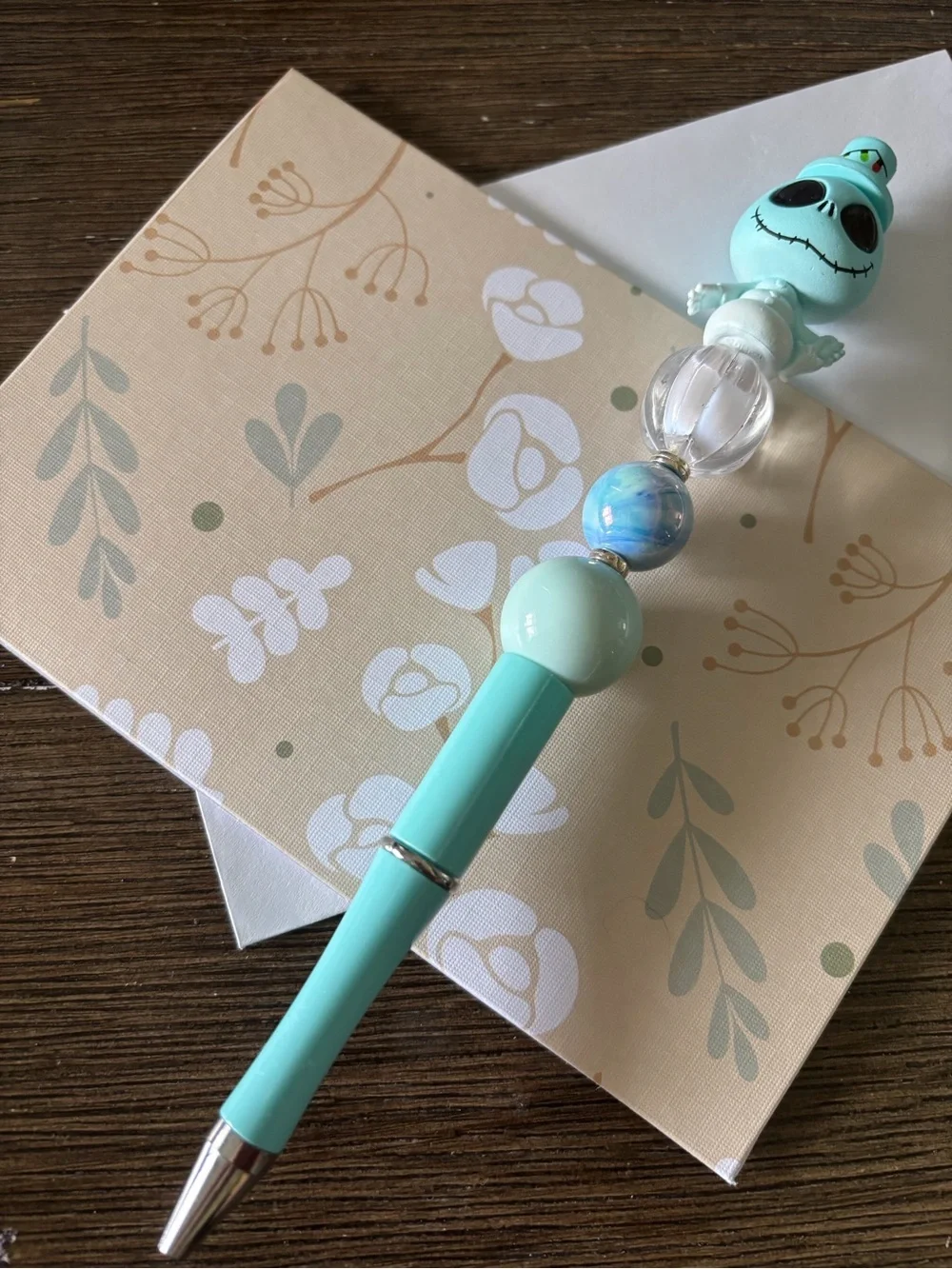 Disney Doorables: Nightmare Before Christmas: Jack Snowman handmade beaded pen